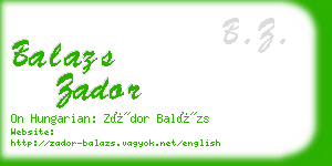 balazs zador business card